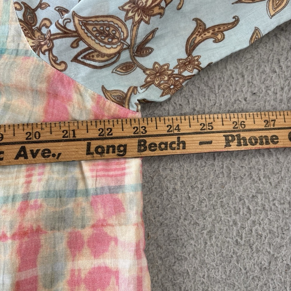 Soft Surroundings Descansa Tunic Shirt Womens XL Button Up Aquatic Patchwork NWT - Picture 6 of 12